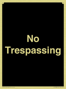 No Trespassing
